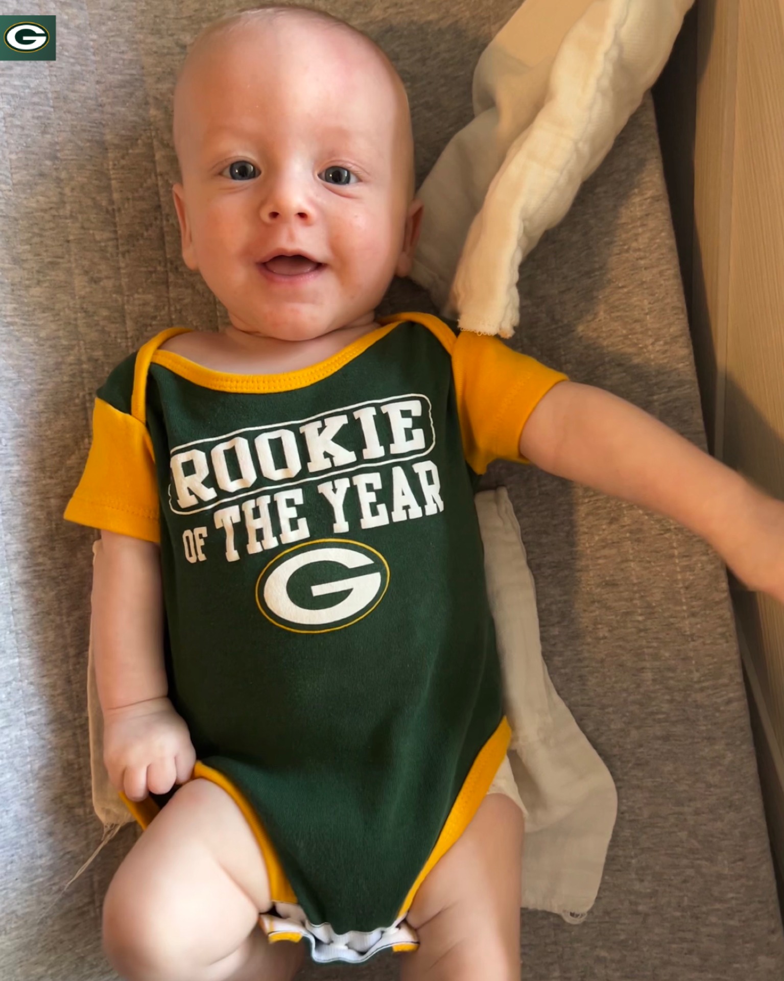 Green Bay Packers Infant Rookie of the Year Long Sleeve Bodysuit